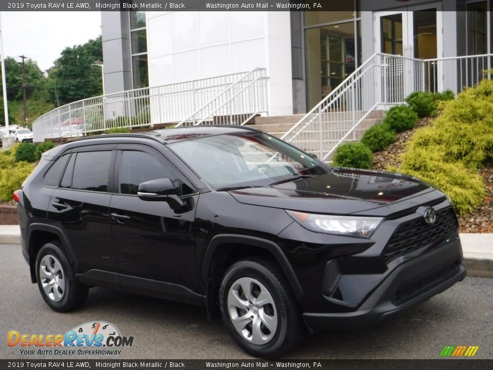2019 Toyota RAV4 LE AWD Midnight Black Metallic / Black Photo #1