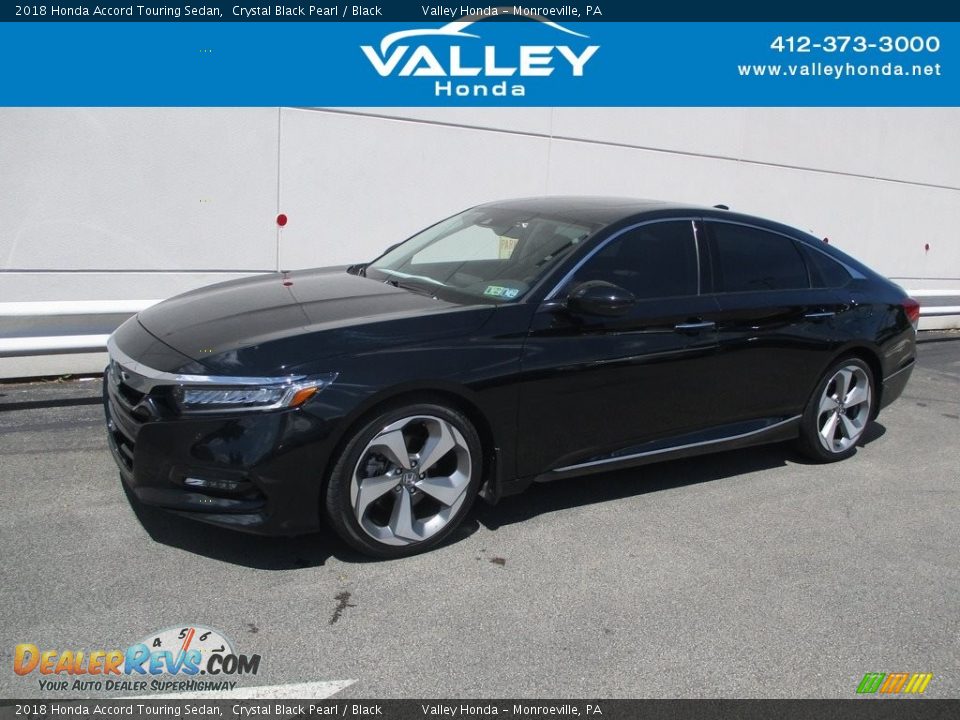 2018 Honda Accord Touring Sedan Crystal Black Pearl / Black Photo #1