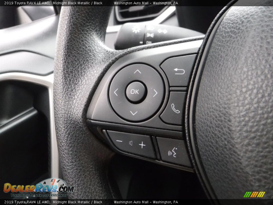 2019 Toyota RAV4 LE AWD Midnight Black Metallic / Black Photo #8