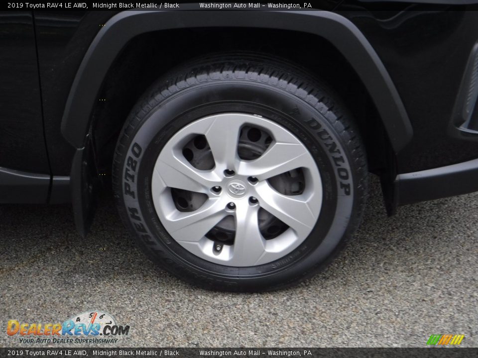 2019 Toyota RAV4 LE AWD Midnight Black Metallic / Black Photo #10