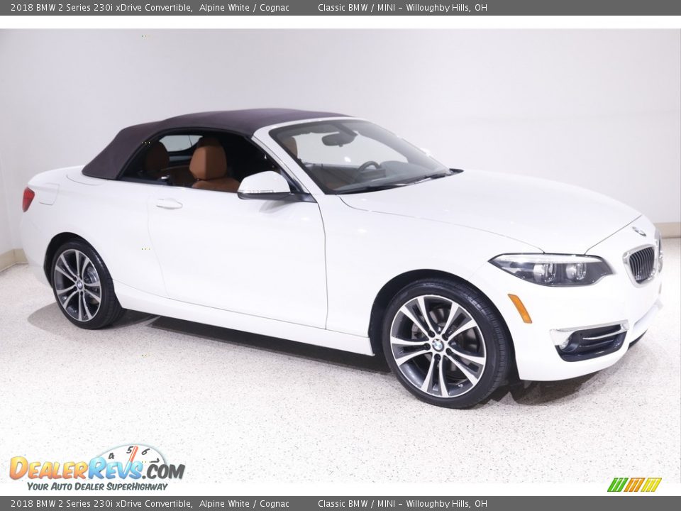 2018 BMW 2 Series 230i xDrive Convertible Alpine White / Cognac Photo #2