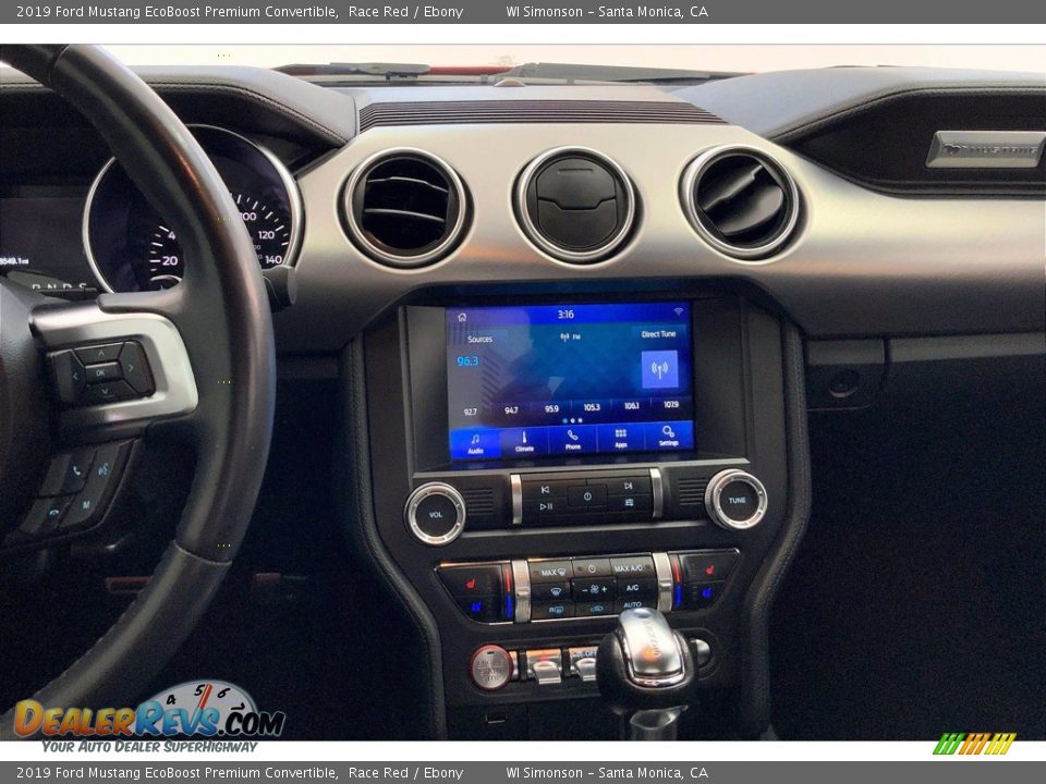 Controls of 2019 Ford Mustang EcoBoost Premium Convertible Photo #5