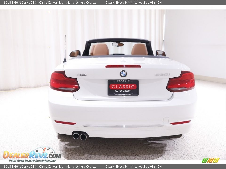 2018 BMW 2 Series 230i xDrive Convertible Alpine White / Cognac Photo #20