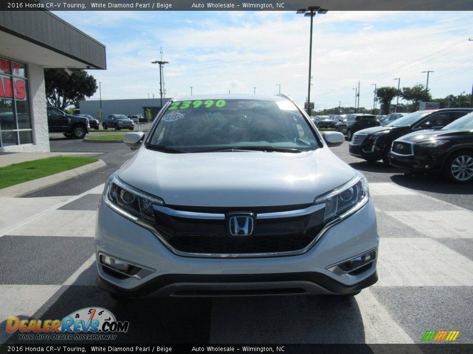 2016 Honda CR-V Touring White Diamond Pearl / Beige Photo #2