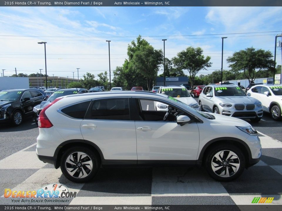 2016 Honda CR-V Touring White Diamond Pearl / Beige Photo #3