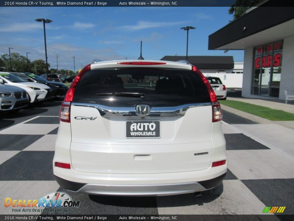 2016 Honda CR-V Touring White Diamond Pearl / Beige Photo #4