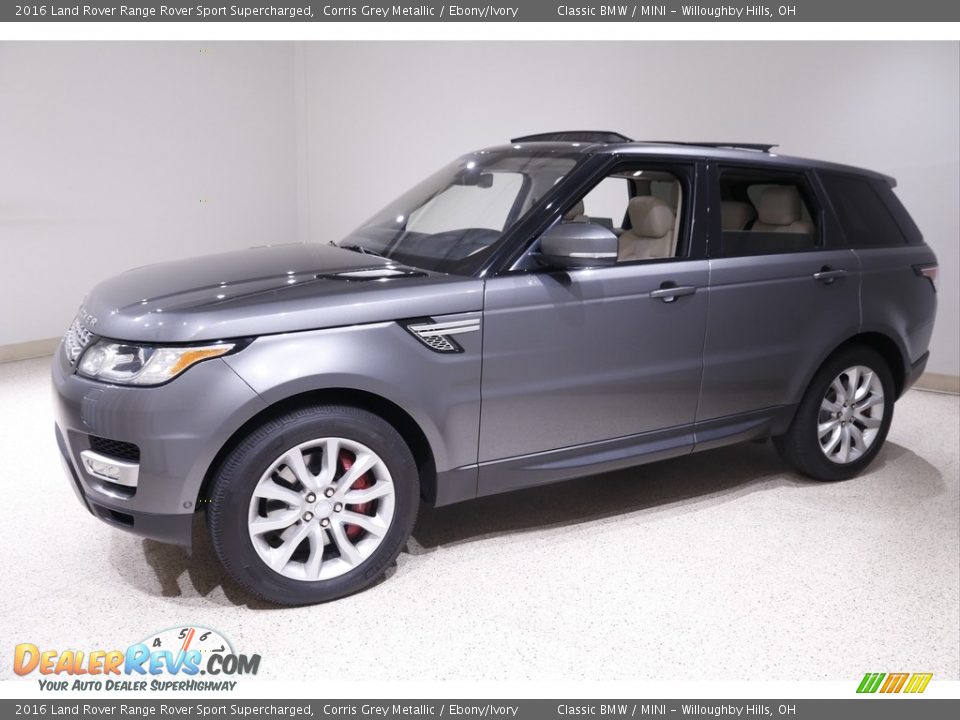 2016 Land Rover Range Rover Sport Supercharged Corris Grey Metallic / Ebony/Ivory Photo #3