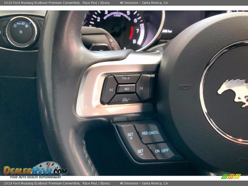 2019 Ford Mustang EcoBoost Premium Convertible Steering Wheel Photo #20