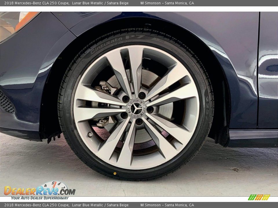 2018 Mercedes-Benz CLA 250 Coupe Lunar Blue Metallic / Sahara Beige Photo #8