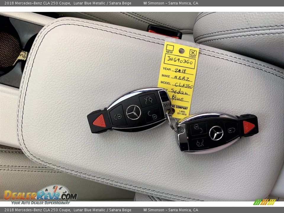 2018 Mercedes-Benz CLA 250 Coupe Lunar Blue Metallic / Sahara Beige Photo #11