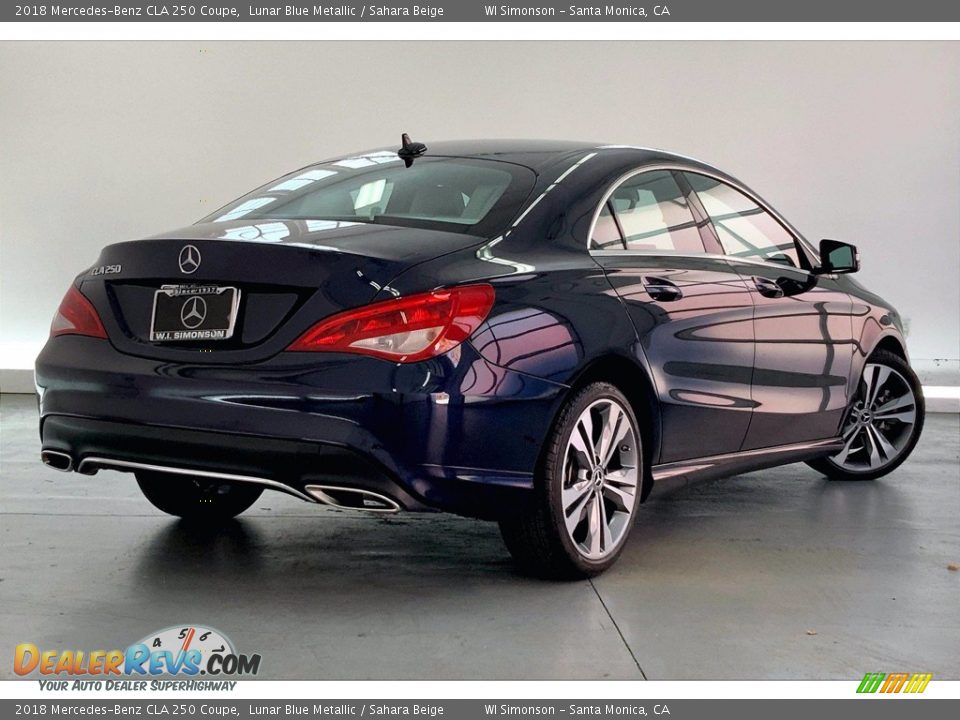2018 Mercedes-Benz CLA 250 Coupe Lunar Blue Metallic / Sahara Beige Photo #13