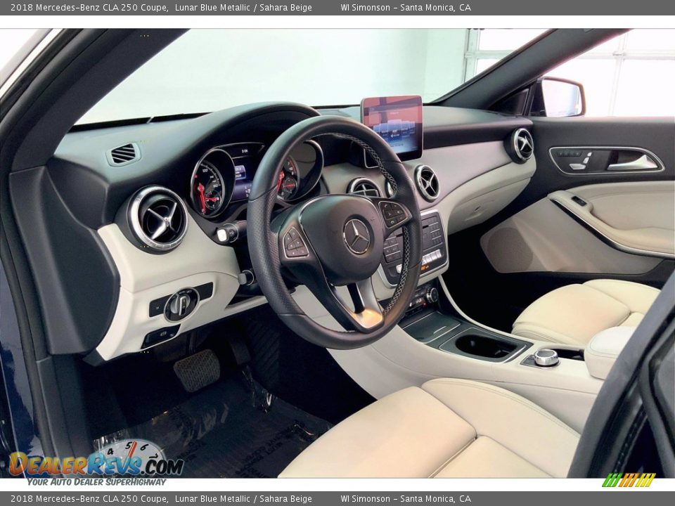 2018 Mercedes-Benz CLA 250 Coupe Lunar Blue Metallic / Sahara Beige Photo #14
