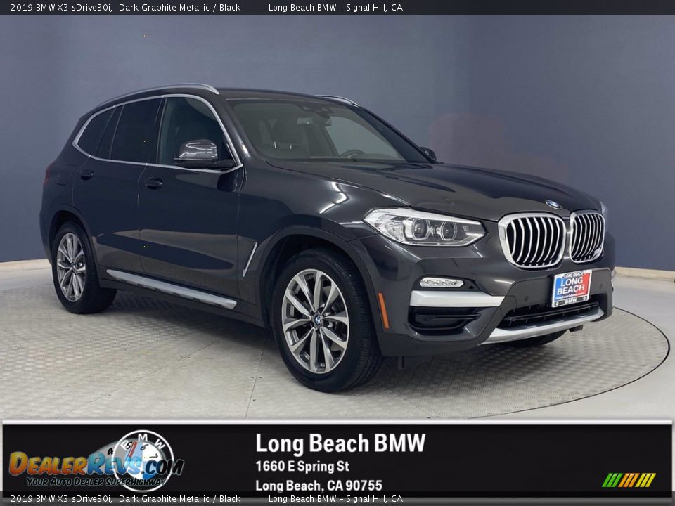 2019 BMW X3 sDrive30i Dark Graphite Metallic / Black Photo #1