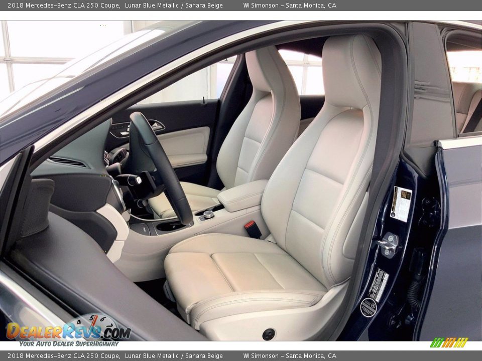 2018 Mercedes-Benz CLA 250 Coupe Lunar Blue Metallic / Sahara Beige Photo #18