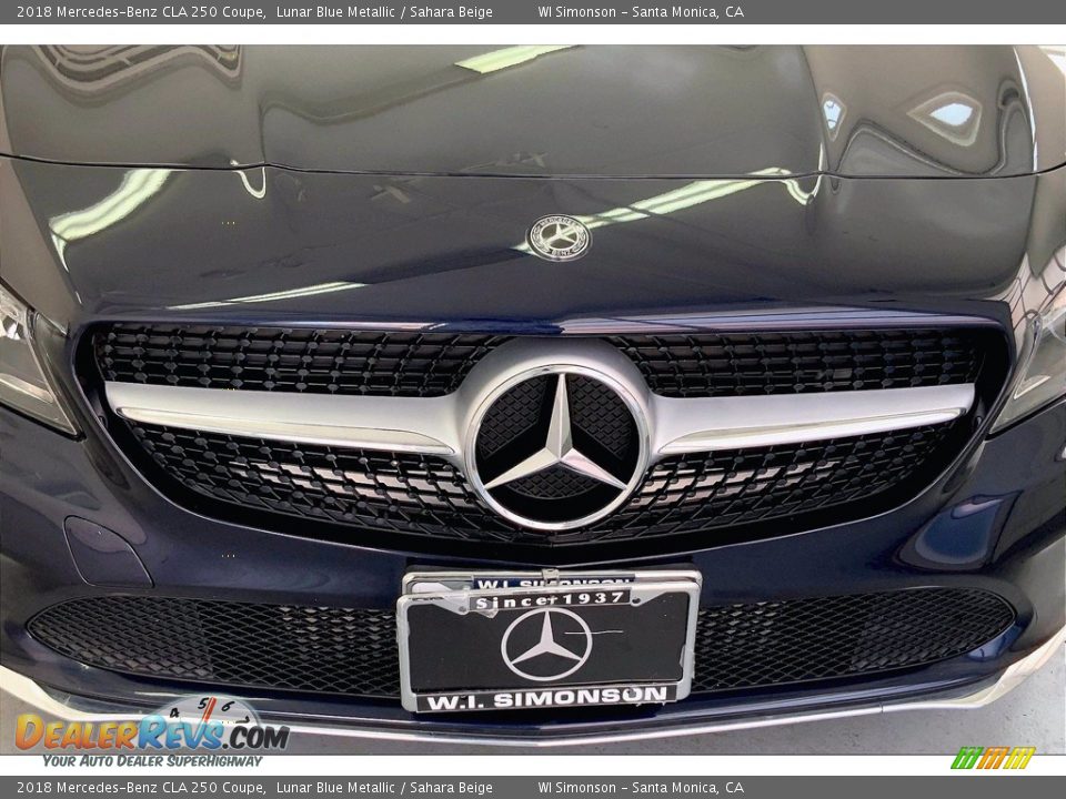 2018 Mercedes-Benz CLA 250 Coupe Lunar Blue Metallic / Sahara Beige Photo #30