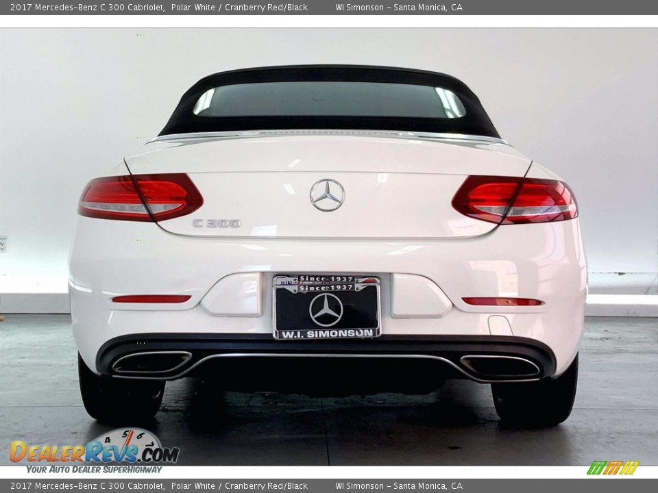 2017 Mercedes-Benz C 300 Cabriolet Polar White / Cranberry Red/Black Photo #3