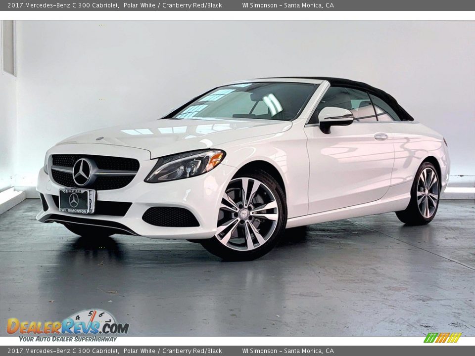 2017 Mercedes-Benz C 300 Cabriolet Polar White / Cranberry Red/Black Photo #12