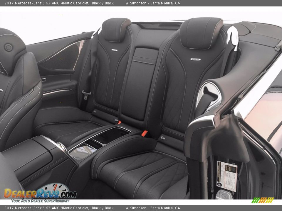 Rear Seat of 2017 Mercedes-Benz S 63 AMG 4Matic Cabriolet Photo #17