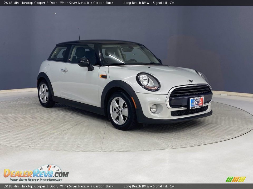 2018 Mini Hardtop Cooper 2 Door White Silver Metallic / Carbon Black Photo #1