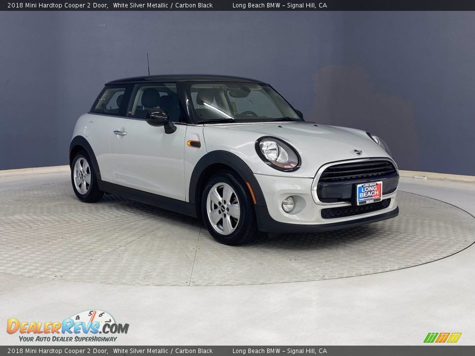 2018 Mini Hardtop Cooper 2 Door White Silver Metallic / Carbon Black Photo #34