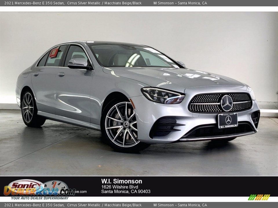 2021 Mercedes-Benz E 350 Sedan Cirrus Silver Metallic / Macchiato Beige/Black Photo #1