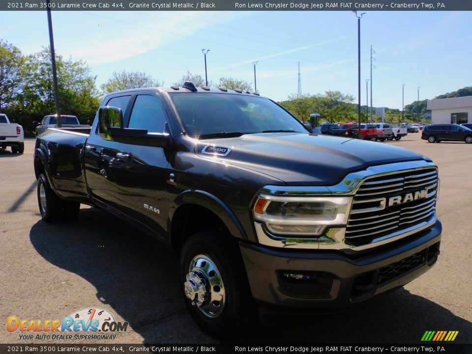 2021 Ram 3500 Laramie Crew Cab 4x4 Granite Crystal Metallic / Black Photo #3