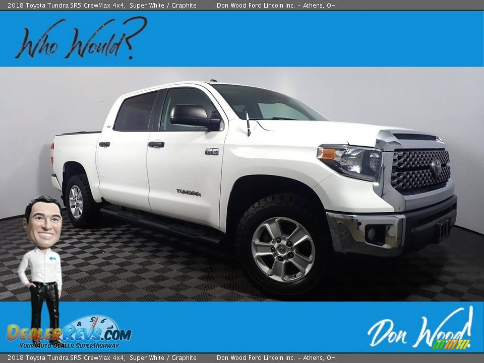 2018 Toyota Tundra SR5 CrewMax 4x4 Super White / Graphite Photo #1