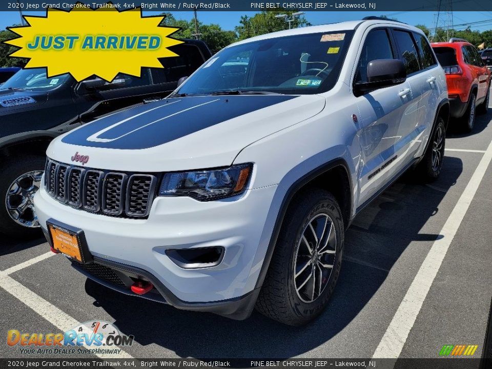 2020 Jeep Grand Cherokee Trailhawk 4x4 Bright White / Ruby Red/Black Photo #1