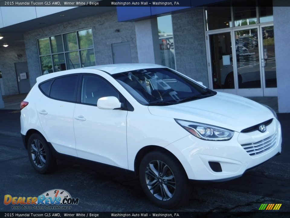 2015 Hyundai Tucson GLS AWD Winter White / Beige Photo #1