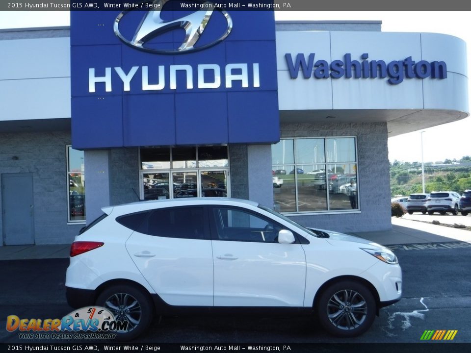 2015 Hyundai Tucson GLS AWD Winter White / Beige Photo #2