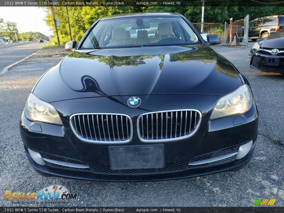 2012 BMW 5 Series 528i Sedan Carbon Black Metallic / Oyster/Black Photo #2