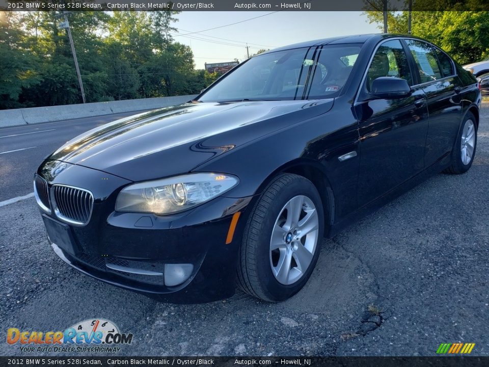 2012 BMW 5 Series 528i Sedan Carbon Black Metallic / Oyster/Black Photo #3