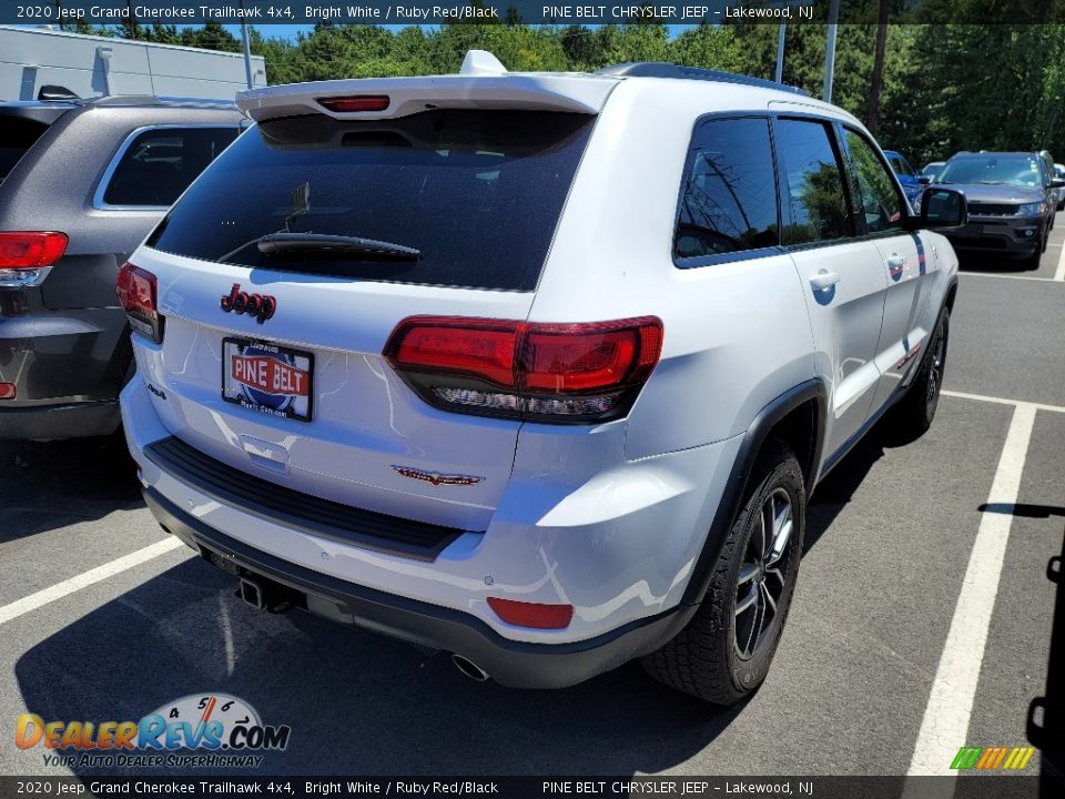 2020 Jeep Grand Cherokee Trailhawk 4x4 Bright White / Ruby Red/Black Photo #5