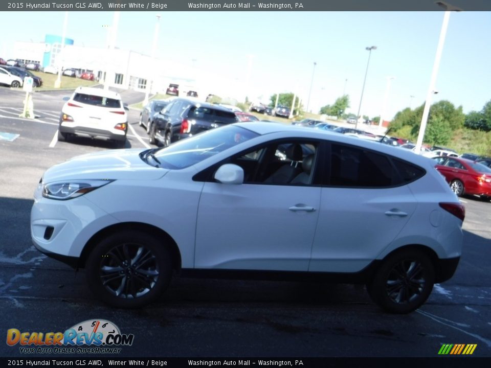 2015 Hyundai Tucson GLS AWD Winter White / Beige Photo #6