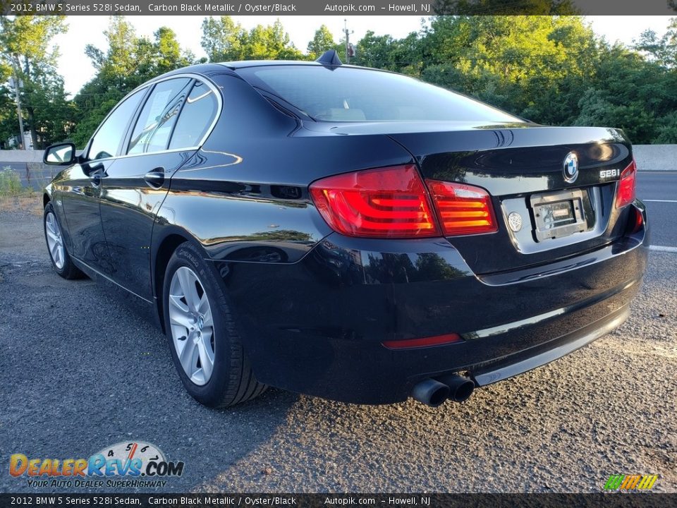 2012 BMW 5 Series 528i Sedan Carbon Black Metallic / Oyster/Black Photo #5