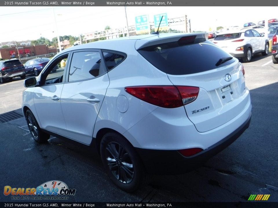 2015 Hyundai Tucson GLS AWD Winter White / Beige Photo #7