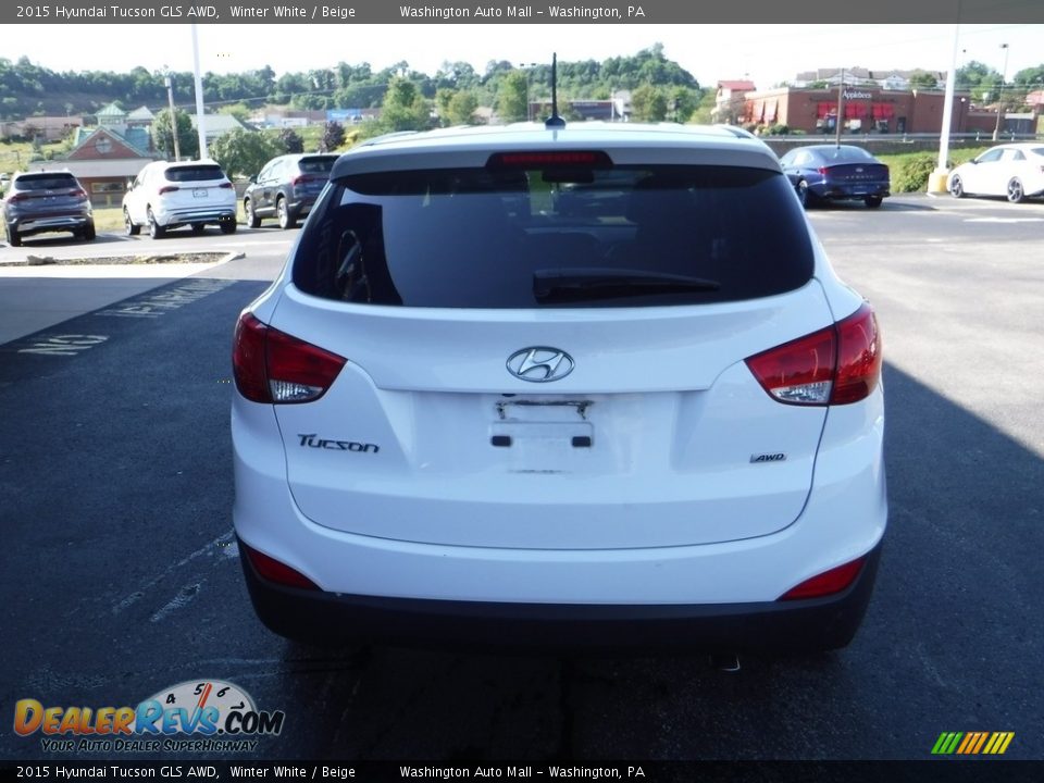 2015 Hyundai Tucson GLS AWD Winter White / Beige Photo #8