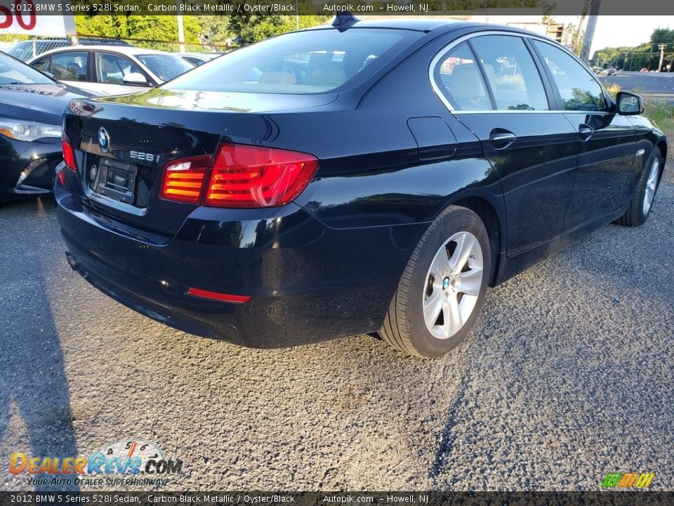 2012 BMW 5 Series 528i Sedan Carbon Black Metallic / Oyster/Black Photo #7