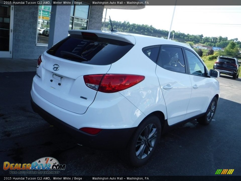 2015 Hyundai Tucson GLS AWD Winter White / Beige Photo #9