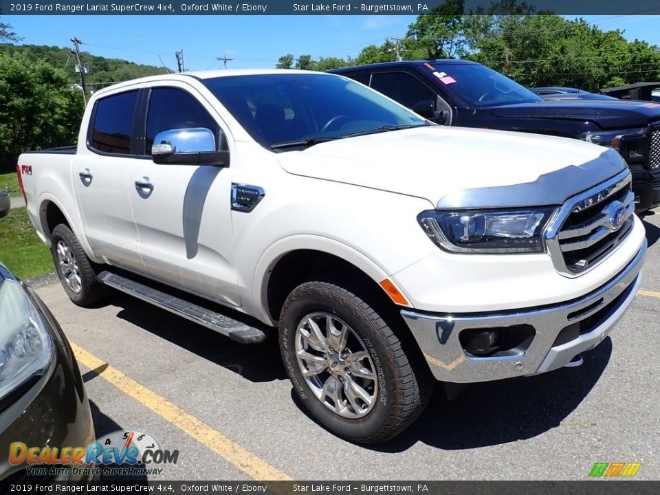 2019 Ford Ranger Lariat SuperCrew 4x4 Oxford White / Ebony Photo #4