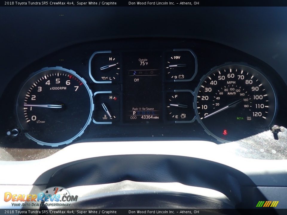 2018 Toyota Tundra SR5 CrewMax 4x4 Super White / Graphite Photo #27