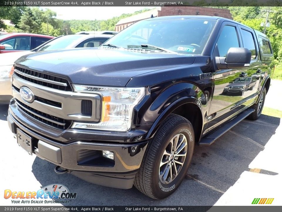 2019 Ford F150 XLT Sport SuperCrew 4x4 Agate Black / Black Photo #1