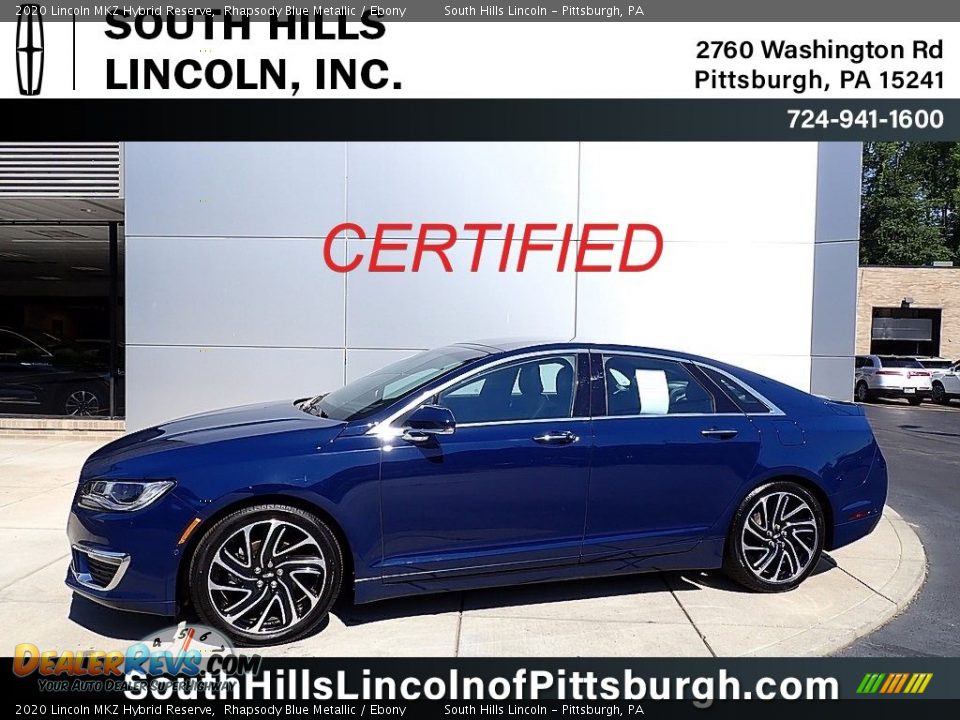 2020 Lincoln MKZ Hybrid Reserve Rhapsody Blue Metallic / Ebony Photo #1