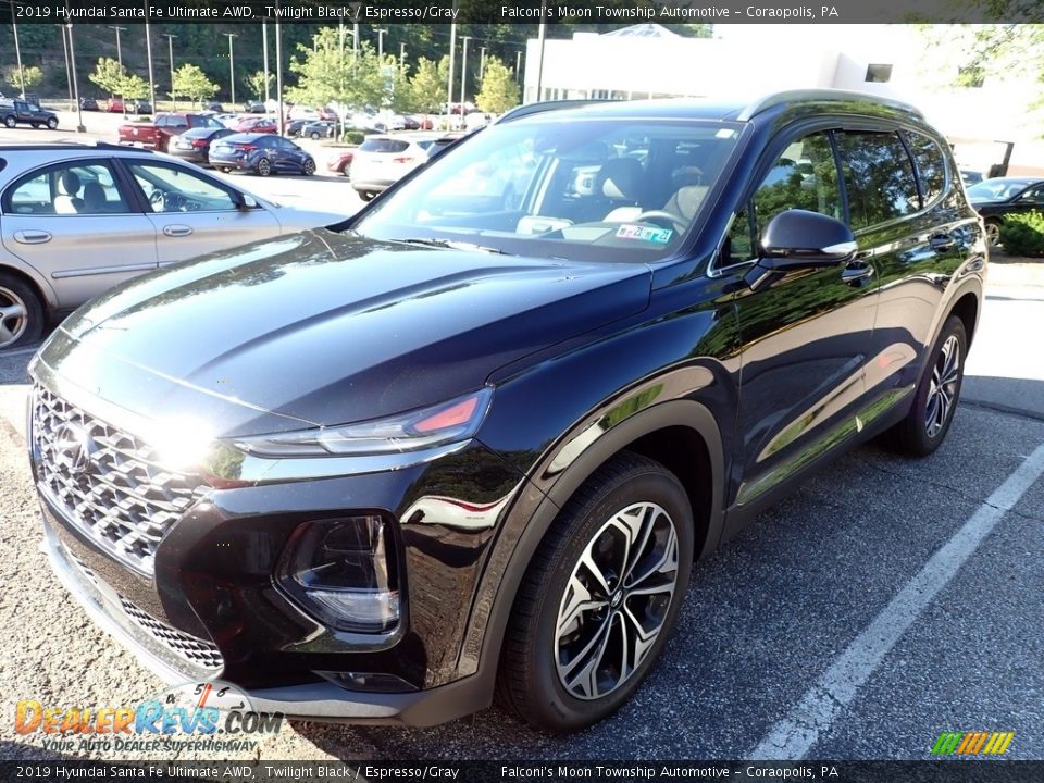 2019 Hyundai Santa Fe Ultimate AWD Twilight Black / Espresso/Gray Photo #1