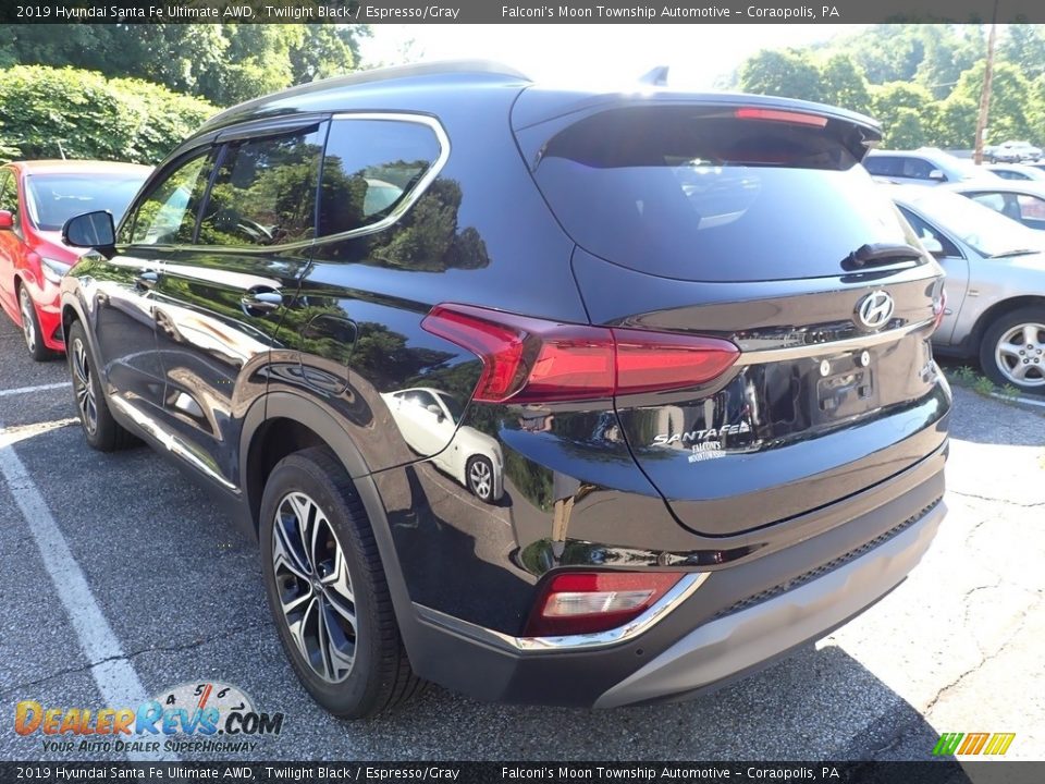 2019 Hyundai Santa Fe Ultimate AWD Twilight Black / Espresso/Gray Photo #2