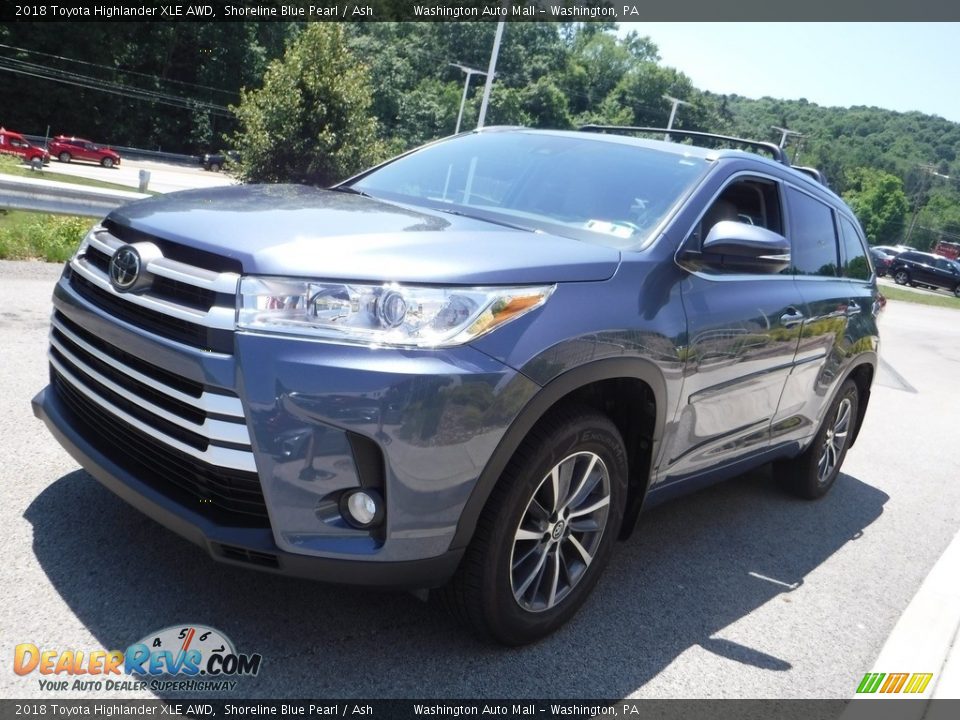 2018 Toyota Highlander XLE AWD Shoreline Blue Pearl / Ash Photo #13