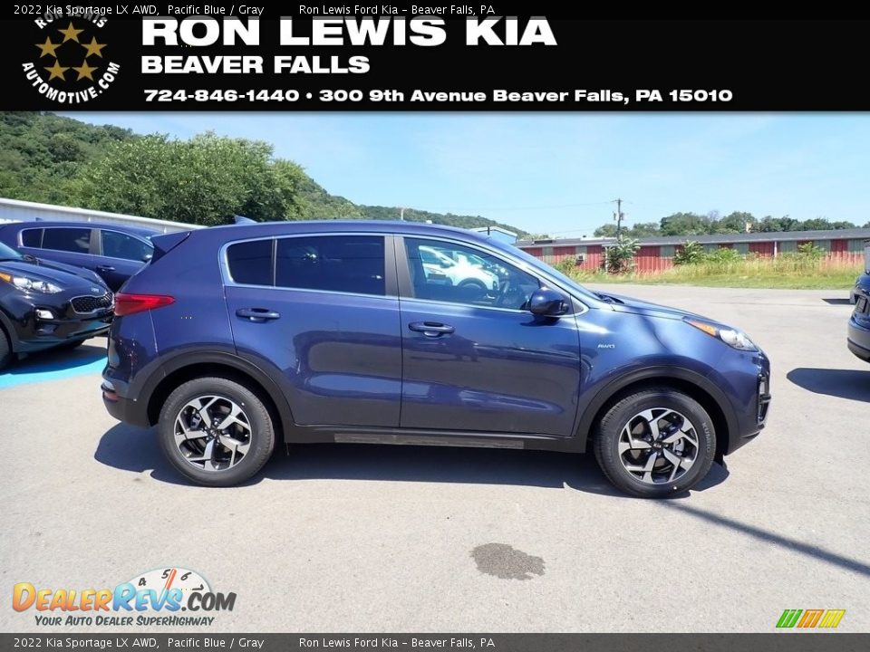2022 Kia Sportage LX AWD Pacific Blue / Gray Photo #1