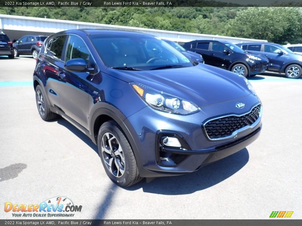 2022 Kia Sportage LX AWD Pacific Blue / Gray Photo #3