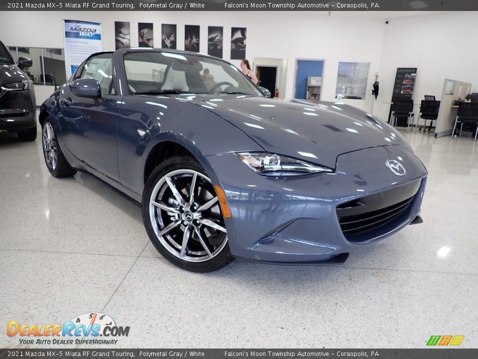 2021 Mazda MX-5 Miata RF Grand Touring Polymetal Gray / White Photo #3