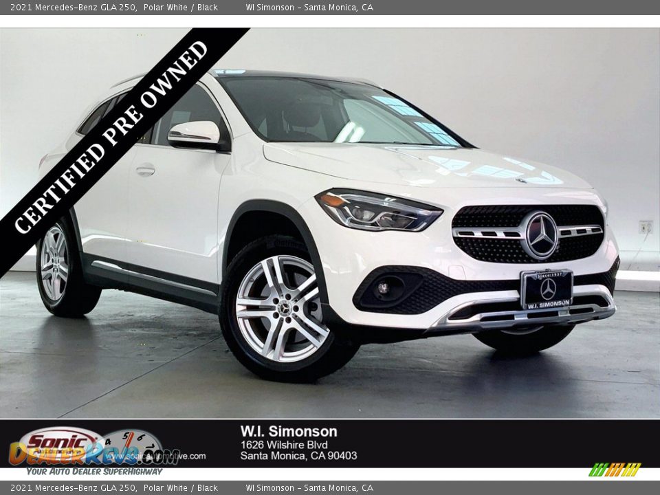 2021 Mercedes-Benz GLA 250 Polar White / Black Photo #1